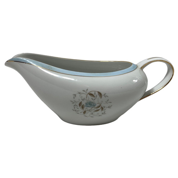 Royal M Other - Royal M By Mita Shoten Gravy Boat White Blue Floral Delight 105 Japan